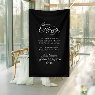 Forever in our Hearts! Modern Calligraphy Wedding Banner