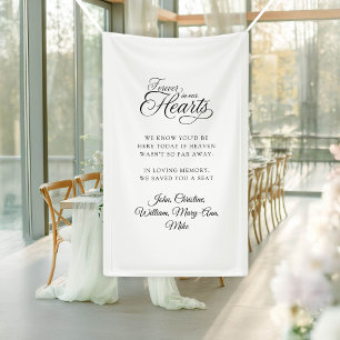 Forever in our Hearts! Modern Calligraphy Wedding Banner