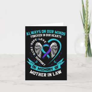 Forever In Our Hearts Mother In Law Suicide Awaren Card