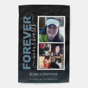 Forever in Our Hearts Multi Photo Garden Flag
