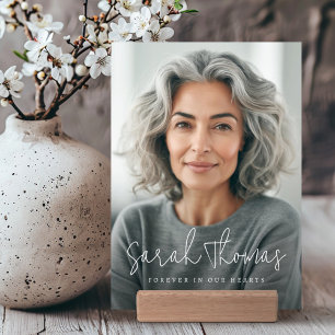 Forever in our hearts name memorial photo holder