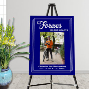 Forever in our Hearts Navy Blue photo Foam Board