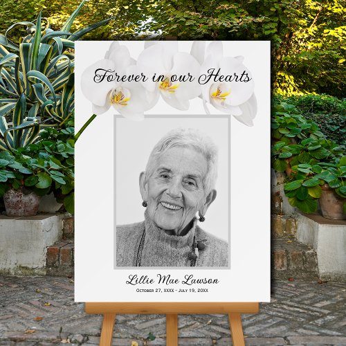 Forever in our Hearts Orchid Funeral Memorial 