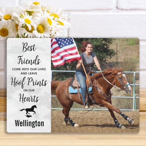 Forever in our Hearts Personalized Horse Memorial Plaque