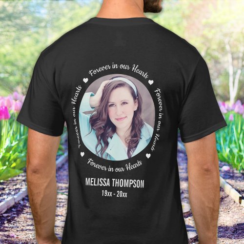 Forever in our Hearts Personalized Photo Memorial  T_Shirt