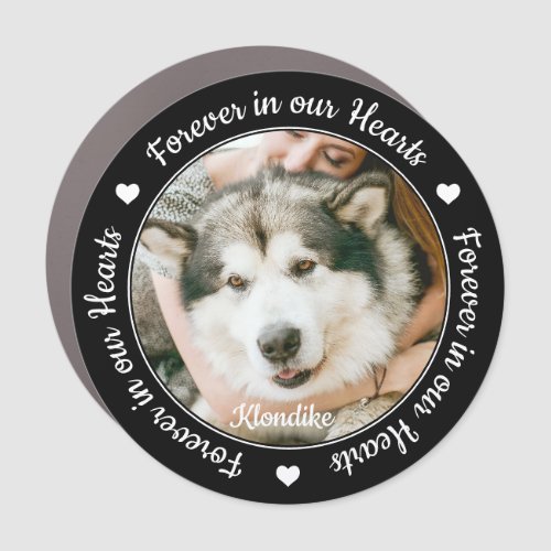 Forever in our hearts Pet Dog Memorial Car Magnet