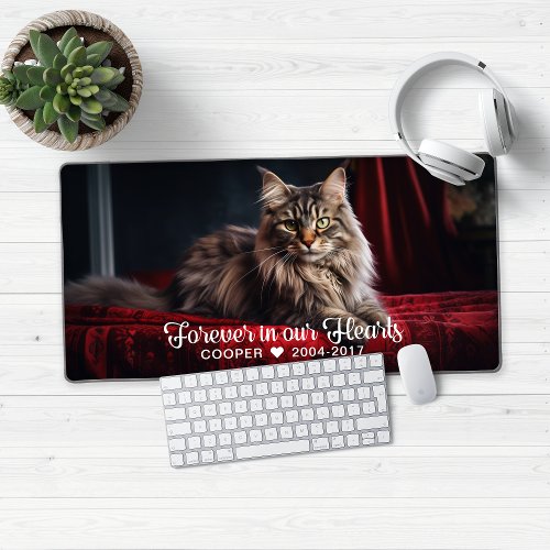 Forever in our Hearts Pet Keepsake Photo Desk Mat