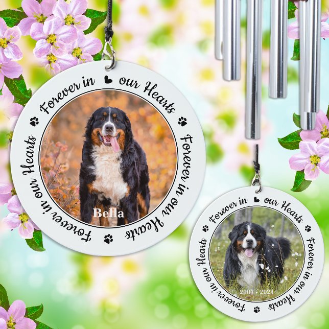 Forever in our Hearts Pet Loss Gift Dog Memorial Wind Chime (Creator Uploaded)