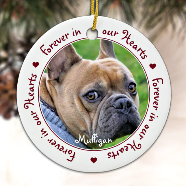 Forever in our Hearts - Pet Loss Keepsake Memorial Ceramic Ornament ...