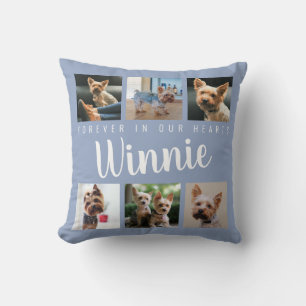 Forever in Our Hearts Pet Loss Keepsake Memory Throw Pillow