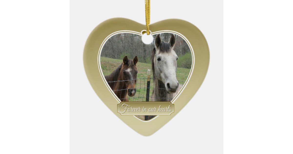 Forever in our Hearts Pet Memorial Ceramic Ornament | Zazzle