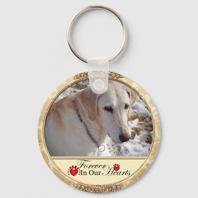 Forever in Our Hearts Pet Memorial Keychain (Front)