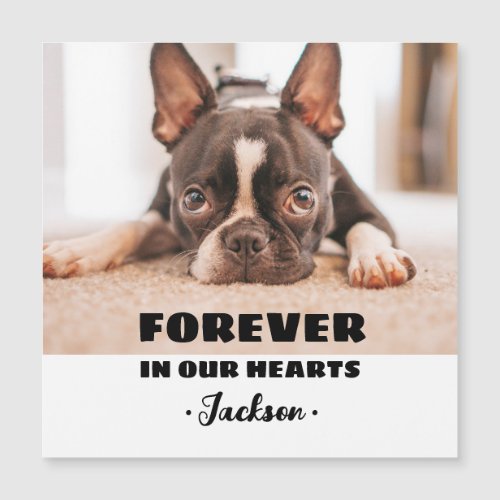 Forever In our Hearts Pet Memorial Magnetic Card