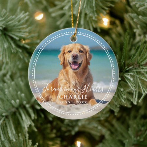 Forever in our Hearts Pet Memorial Name Photo