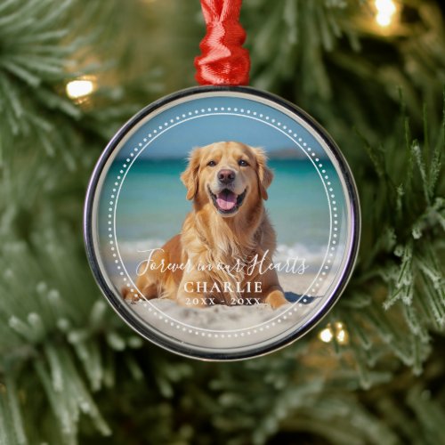 Forever in our Hearts Pet Memorial Name Photo