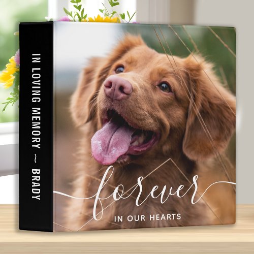 Forever in our Hearts Pet Memorial Photo Album 3 Ring Binder