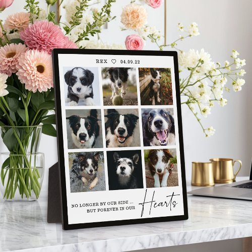 Forever In Our Hearts Pet Memorial Photo Collage  Plaque