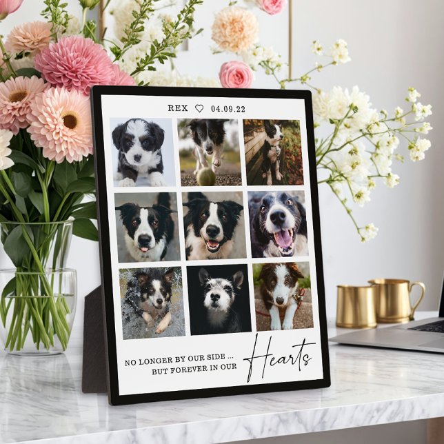Forever In Our Hearts Pet Memorial Photo Collage  Plaque (Creator Uploaded)