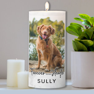Forever in our Hearts Pet Memorial Pillar Candle