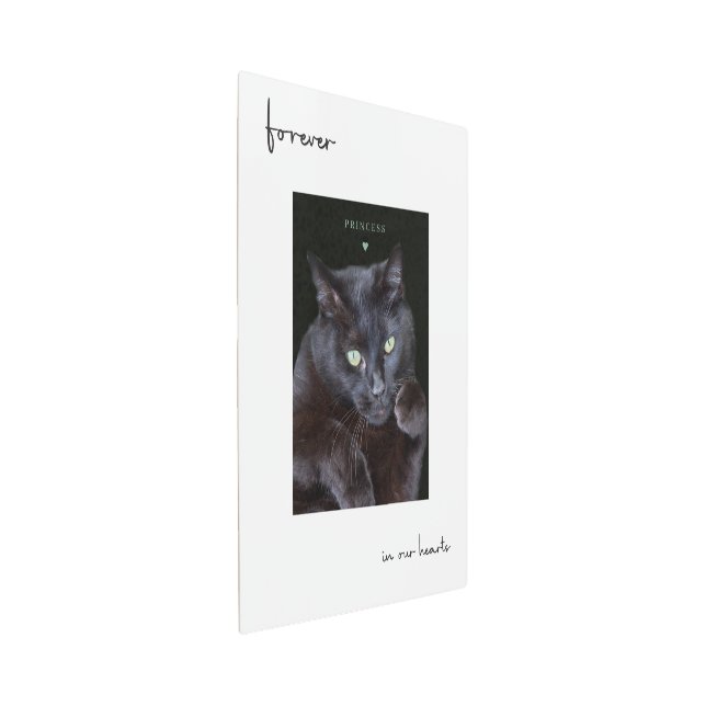 Forever in Our Hearts Pet Memorial Portrait Metal Print (3/4)