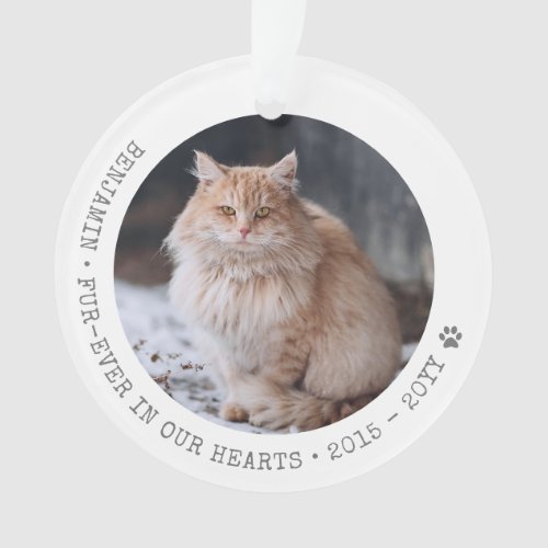 Forever in Our Hearts Pet Memorial Round Ornament