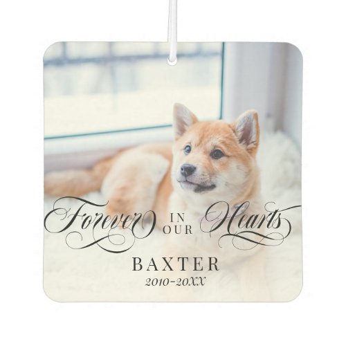 Forever In Our Hearts Pet Photo Double Sided Air Freshener