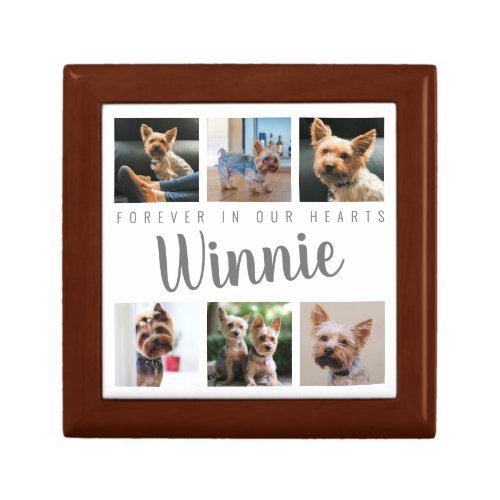 Forever in Our Hearts Pet Photo Keepsake Memory  Gift Box
