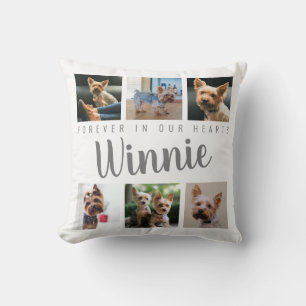 Forever in Our Hearts Pet Photo Keepsake Memory Throw Pillow