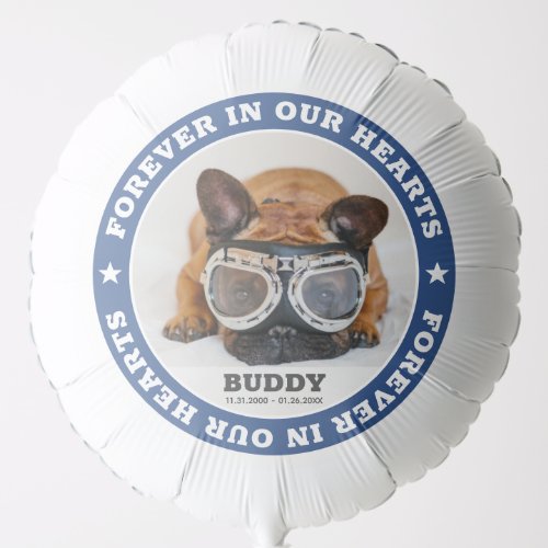 Forever in our Hearts Pet Photo Memorial Keepsake Balloon