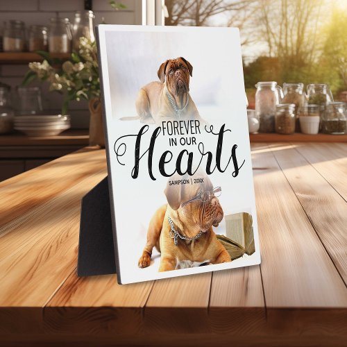 Forever in our Hearts Pets Photo Memorial Plaque