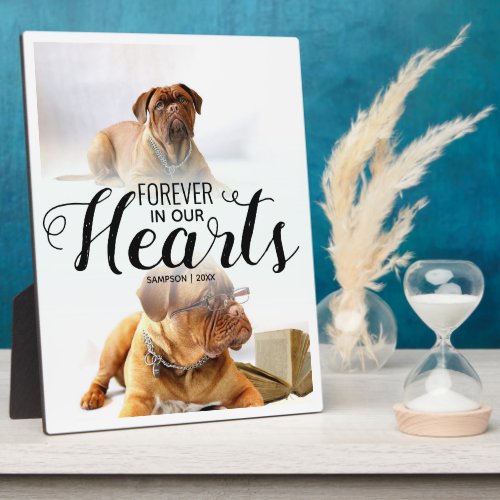Forever in our Hearts Pets Photo Memorial Plaque
