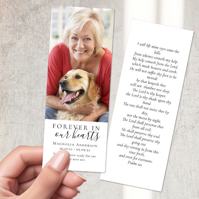 Forever in Our Hearts Photo Calligraphy Memorial Bookmarks (Creator Uploaded)