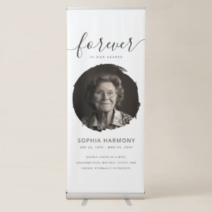 Forever in Our Hearts Photo Celebration of Life Retractable Banner