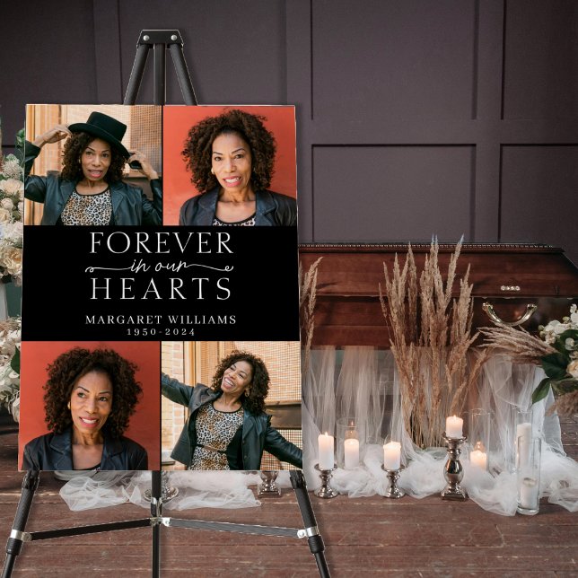  Forever in our Hearts Photo Collage Black Funeral Foam Board (Forever in our Hearts Photo Collage Black Funeral Foam Board
)