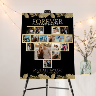 Forever in Our Hearts Photo Collage Funeral Foam Board