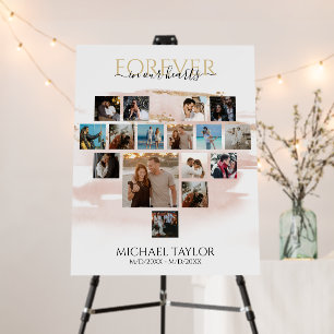 Forever in Our Hearts Photo Collage Funeral Foam Board