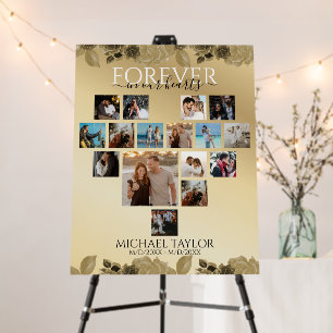 Forever in Our Hearts Photo Collage Funeral Foam Board