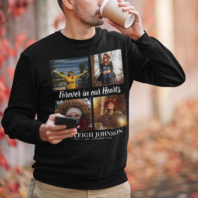 Forever in our Hearts | Photo Collage Memorial Sweatshirt (Creator Uploaded)