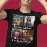 Forever in our Hearts | Photo Collage Memorial T-Shirt<br><div class="desc">A memorial T-shirt for friends and family to wear at a funeral or memorial service with 4 square photos of your loved one,  the words "FOREVER IN OUR HEARTS" and their name and dates. All text is easily personalized.</div>
