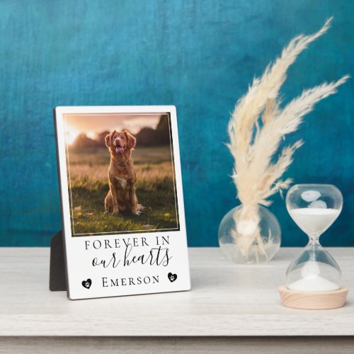 Forever in Our Hearts Photo Dog Memorial Plaque