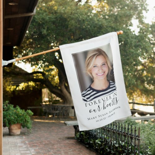 Forever in Our Hearts Photo Funeral  House Flag