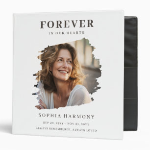 Forever in Our Hearts Photo Funeral Keepsake 3 Ring Binder