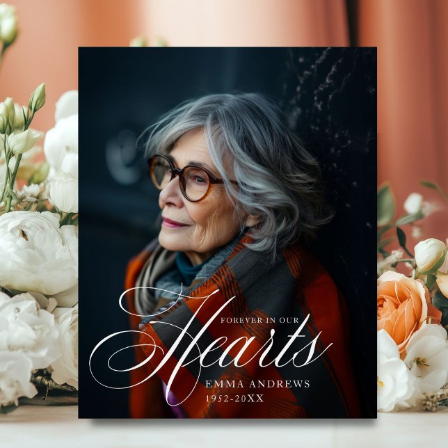 "Forever in Our Hearts" Photo Funeral Memorial  Foam Board ("Forever in Our Hearts" Photo Funeral Memorial Foam Board)