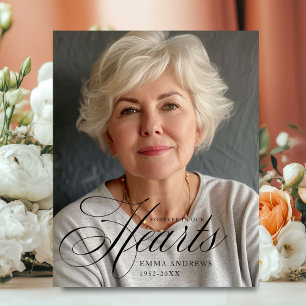 "Forever in Our Hearts" Photo Funeral Memorial  Foam Board