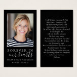 Forever in Our Hearts Photo Funeral Prayer Card Forever in Our Hearts Photo Funeral Prayer Card