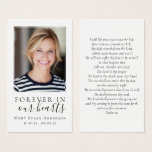 Forever in Our Hearts Photo Funeral Prayer Card Forever in Our Hearts Photo Funeral Prayer Card