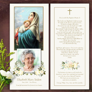 Forever In Our Hearts Photo Funeral Thank You Card