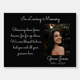 Forever in Our Hearts Photo Funeral Welcome Sign