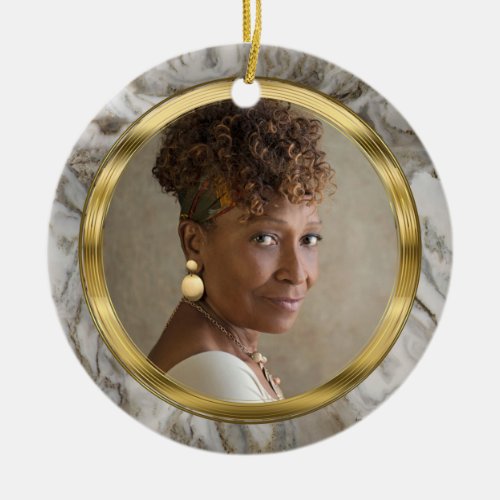 Forever in Our Hearts Photo Keepsake Ceramic Ornament