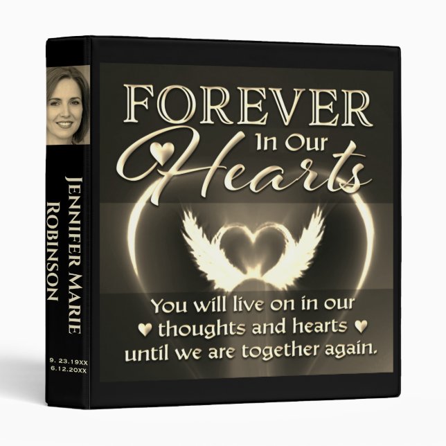 Forever in Our Hearts Photo Memorial Binder (Front/Spine)